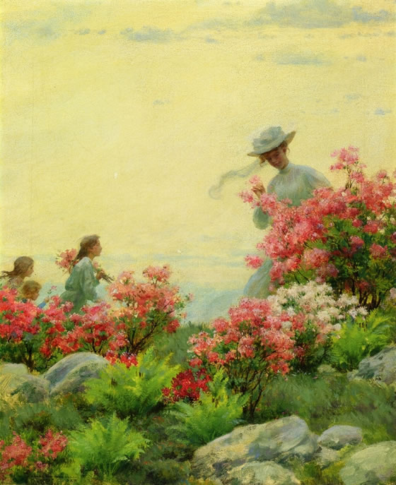 1-Among-the-Wild-Azaleas-1908