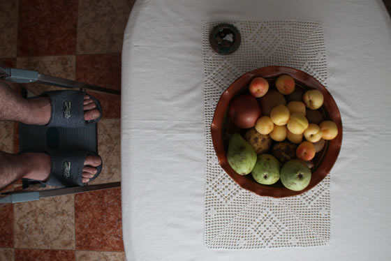 Fruta sobre la mesa