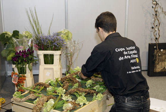 Antonio Alejandro en la Copa Junior de Arte Floral
