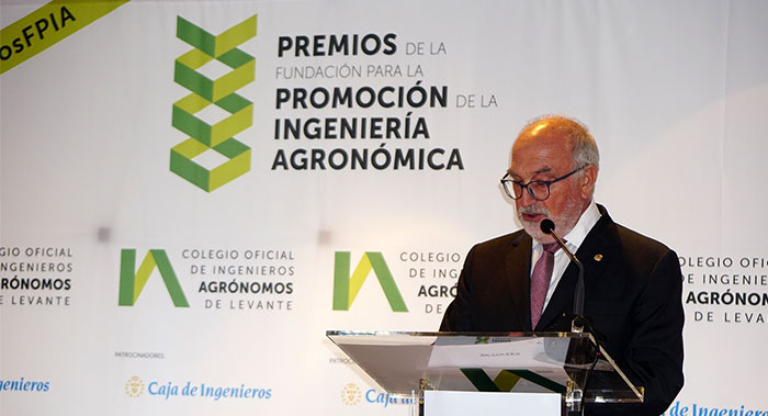 Baldomero Segura, decano del Colegio de Ingenieros Agrónomos de Levante