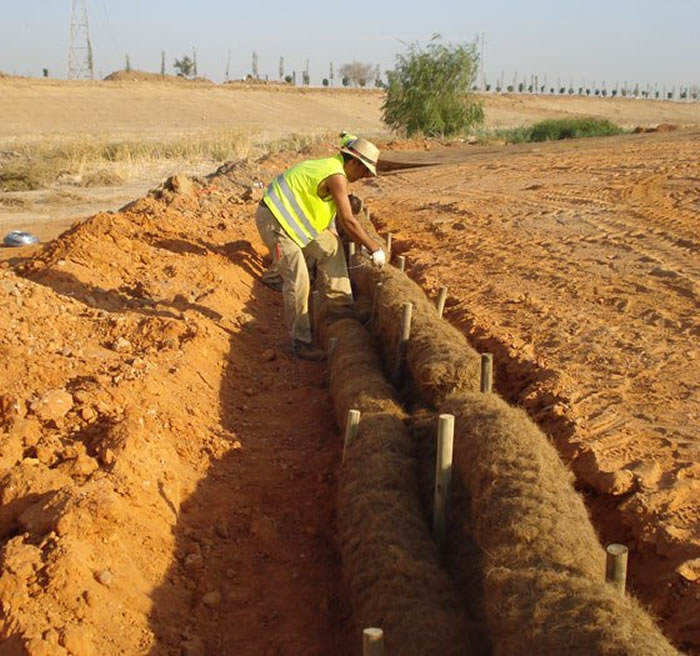 bioingenieria del paisaje con biorrollos