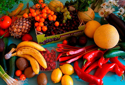 Bodegon frutas y verduras