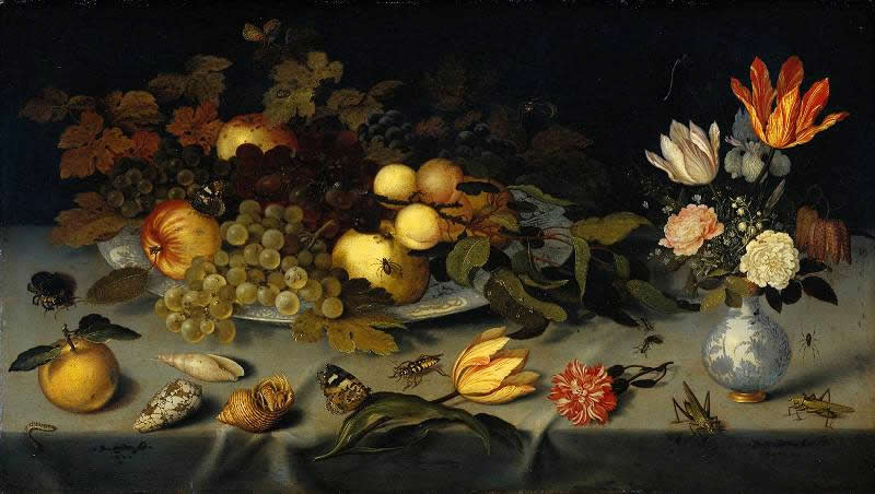 Balthasar van der Ast – Naturaleza muerta con frutas y flores