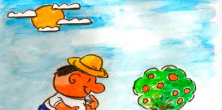 Dibujo regando plantas 1