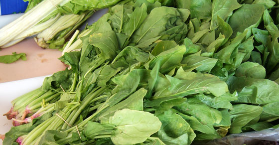 Espinacas en ramillete