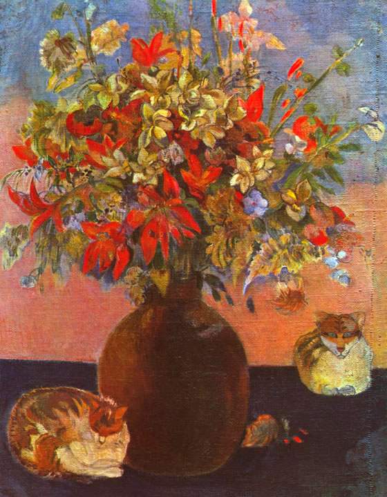 flowers-and-cats-gauguin