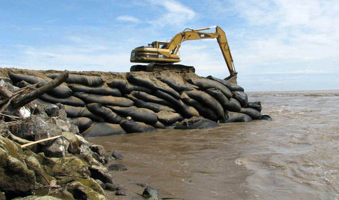Megabolsas para control de la erosión
