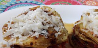 Milhojas de berenjena y tomate