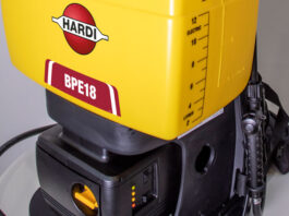 Mochila pulverizadora eléctrica BPE18 de HARDI