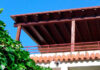 Pérgolas de madera en terraza