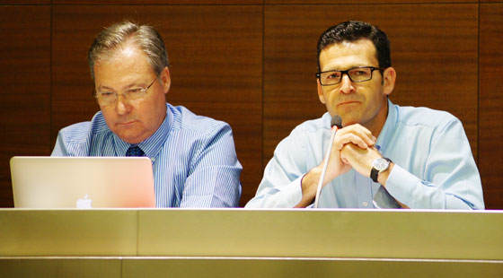 Junto al presidente de AEFA, Ricardo Villuendas, el director de Vegetal World Miguel Bixquert