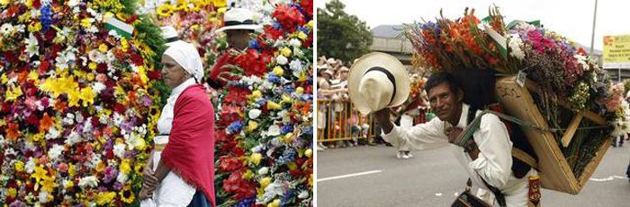 Silleteros en la Feria de las Flores de Medellín 2015, en Colombia