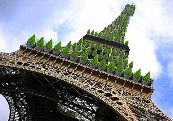 La Torre Eiffel verde