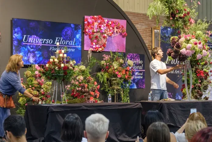 Trabajos de arte floral en Iberflora